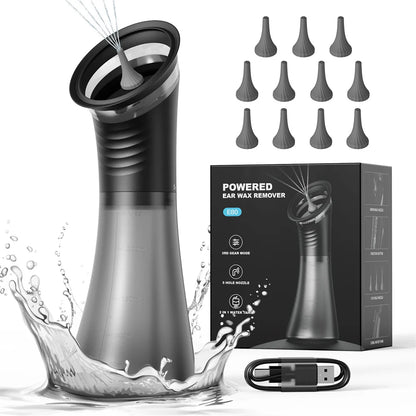 Electric Ear Wax Removal System Water Powered Ear Cleaning Tool with Irrigation Flusher 3 Pressure Settings Safe &amp; Effective