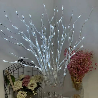 1 PC White Birch Branch LED Festive Lights Battery Operated for Christmas Party Wedding Outdoor Decoration Twig Lights