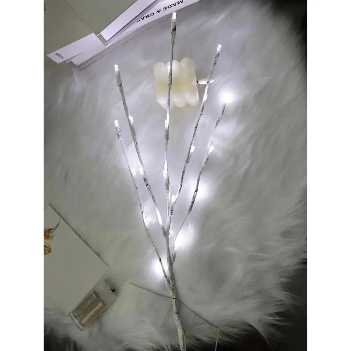 1 PC White Birch Branch LED Festive Lights Battery Operated for Christmas Party Wedding Outdoor Decoration Twig Lights