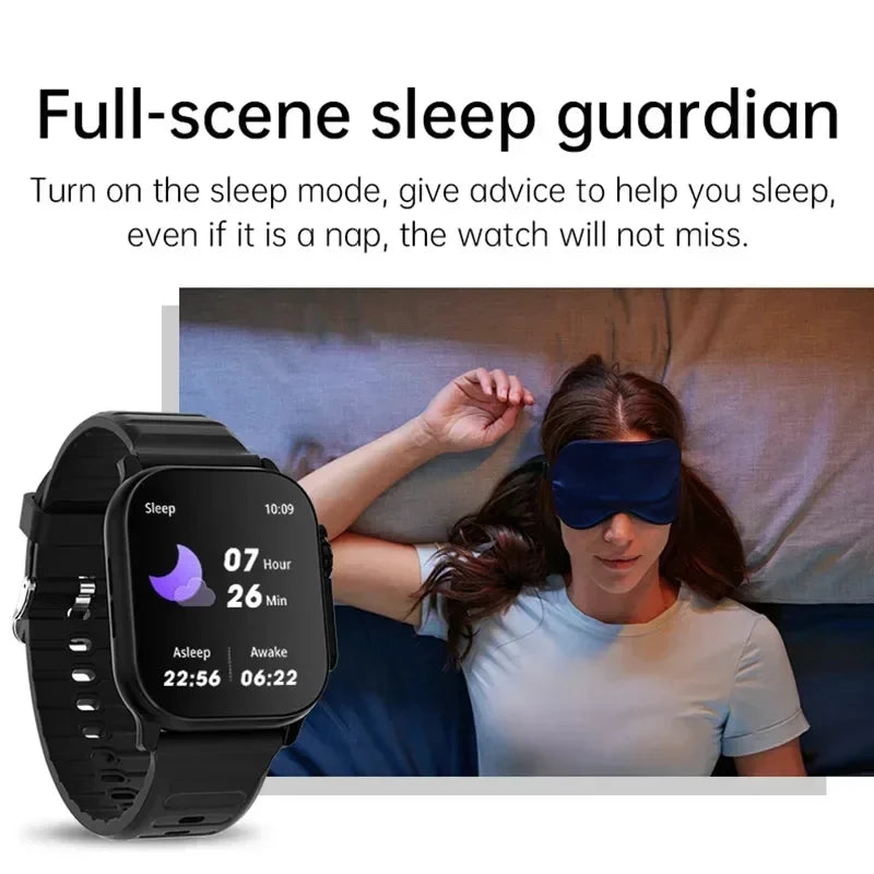 Smartwatch Bluetooth Talk Smartwatch Message Alert Heart Rate Monitor Sports Watch for Android IOS Men Women