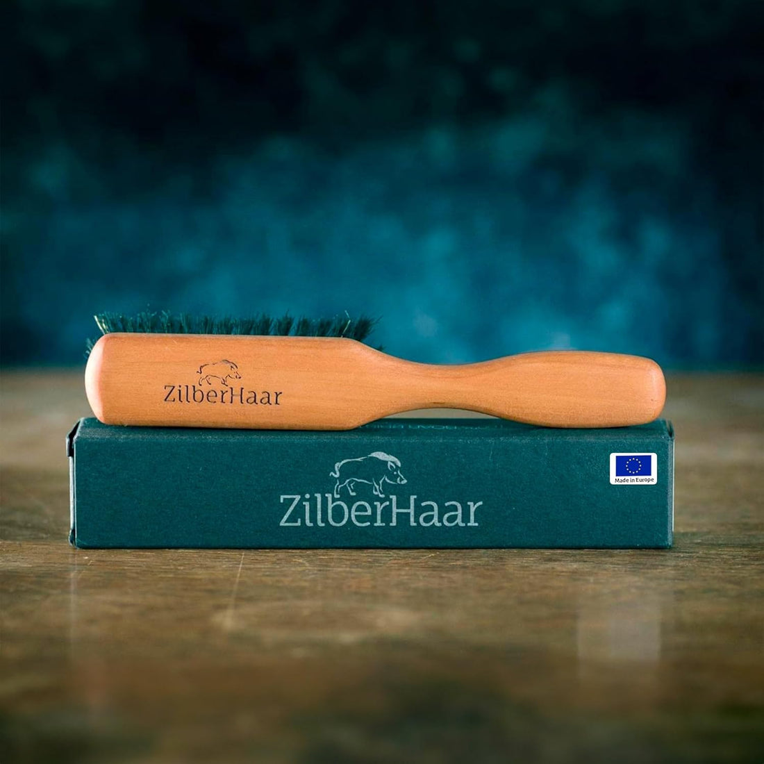Beard Brush Pure Boar Bristles Natural Firm Hog Hair and Pearwood Works with All Beard Balms and Beard Oils Exfoliates Skin Helps Softening and Conditioning Itchy Beards Great for Travel