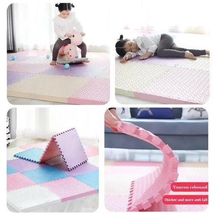 30*30Cm Thicken Sports Gym Mat Protection EVA Leaf Grain Floor Mats Yoga Fitness Non-Slip Splicing Rugs Shock Room