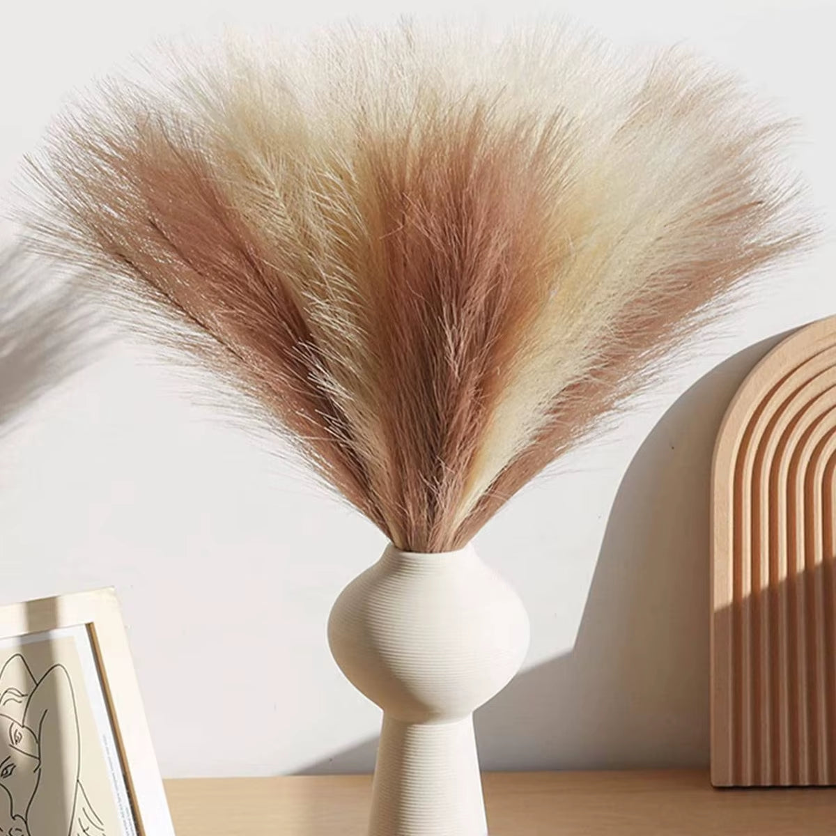 10Pcs Pampas Grass Reed Artificial Plants Hot Sale Home Outdoor Garden Wedding Bridal Bouquets DIY Festival Scrapbook Decoration