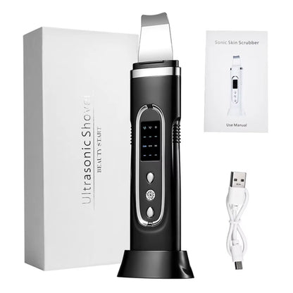 Ultrasonic Skin Scrubber Electric Facial Cleansing Pore Deep Cleanser Acne Blackhead Remover Peeling Shovel Device Beautymachine