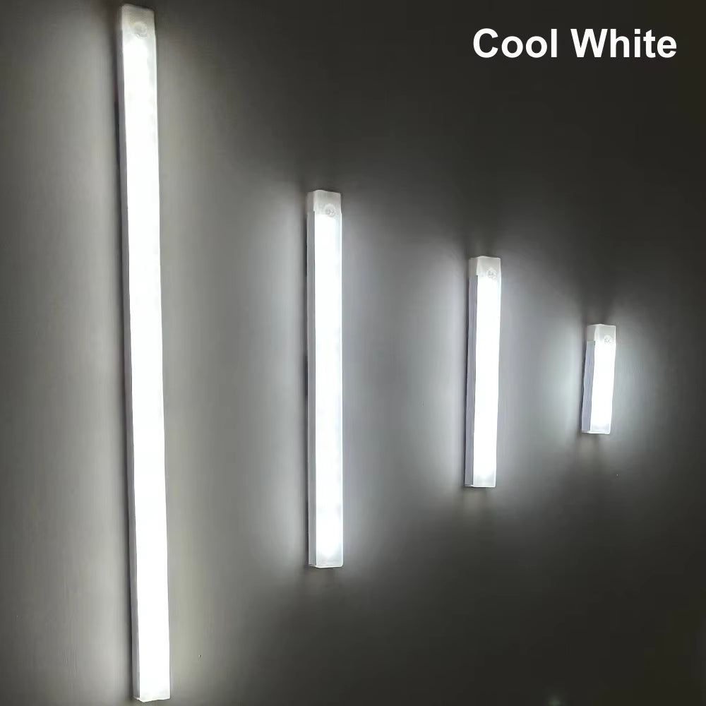 Motion Sensor LED Night Light USB Rechargeable Bedside Lamp Wireless Portable Cabinet Tube Light for Wardrobe Staircase