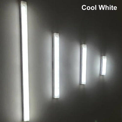 Motion Sensor LED Night Light USB Rechargeable Bedside Lamp Wireless Portable Cabinet Tube Light for Wardrobe Staircase