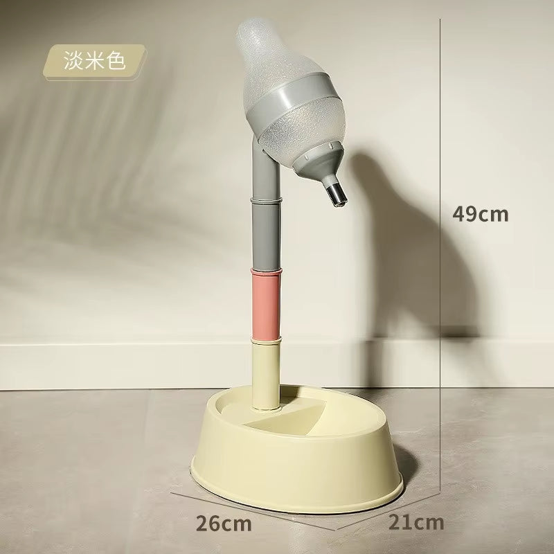Adjustable Height Pet Water Dispenser Elevated Dog Bowl Licking Ball Automatic Drinking Fountain for Dogs and Cats Home Gift