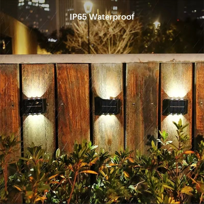 Solar LED Outdoor Wall Light Waterproof Dusk to Dawn Fence Lamp for Garden Yard Porch Pathway Patio Home Decor