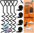 USA Trampoline Stakes Heavy Duty Trampoline Parts Corkscrew Shape Steel Stakes Anchor Kit with T Hook for Trampolines -Set of 4 Bonus 4 Strong Belt