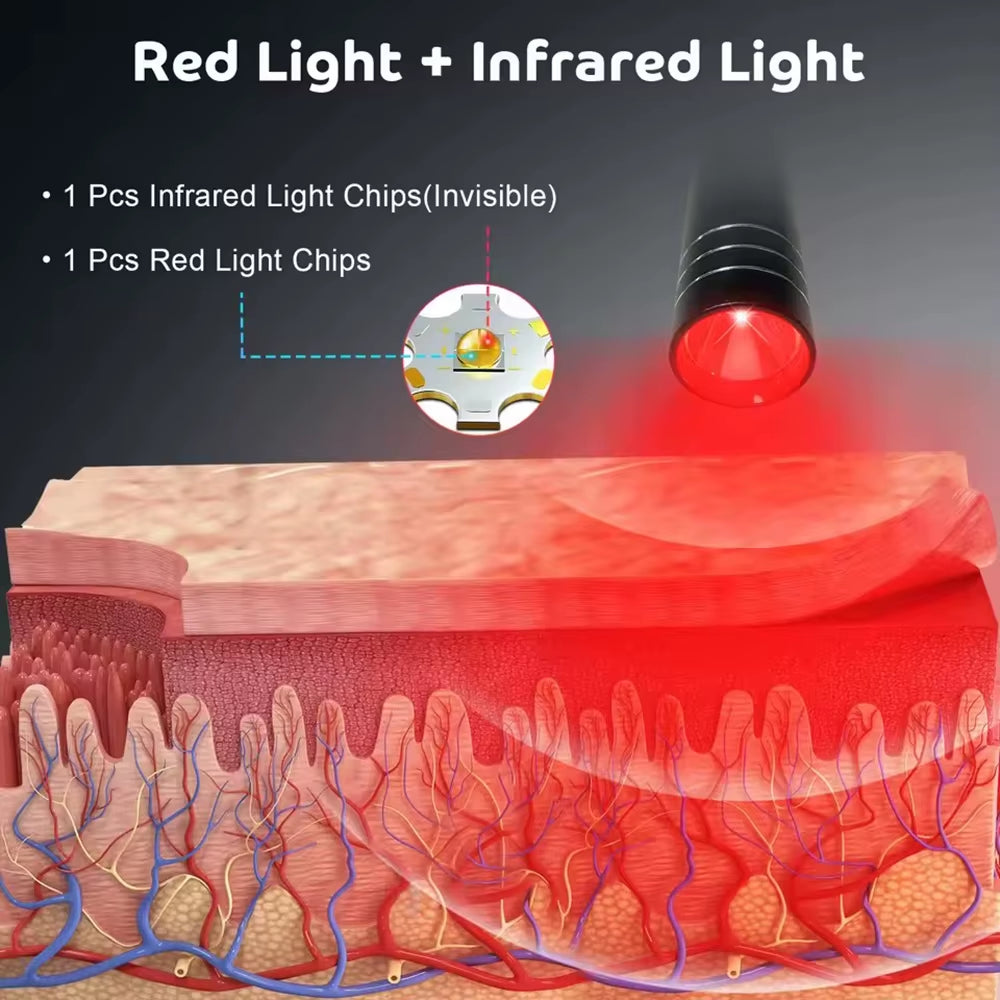 NEW Red Light Therapy Electric Torch Infrared Light Therapy Portable Lamp Pen Red Light Therapy Face Wand