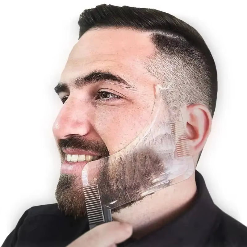 Men Beard Styling Template Stencil Beard Comb Men Beard Shaping Tool Modeling Ruler Shaping Styling Trimming Moustache Barber