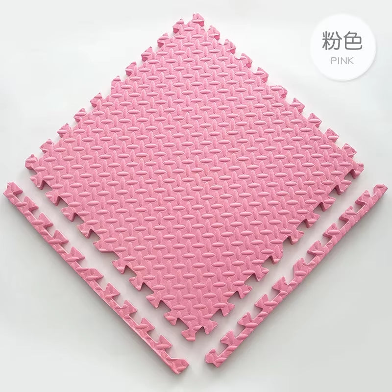 30*30Cm Thicken Sports Gym Mat Protection EVA Leaf Grain Floor Mats Yoga Fitness Non-Slip Splicing Rugs Shock Room